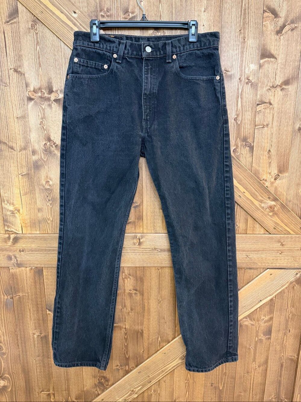 Levi’s 505 Jeans Men’s 33x32 Black Regular Fit Straight Leg 100% Cotton (9284)